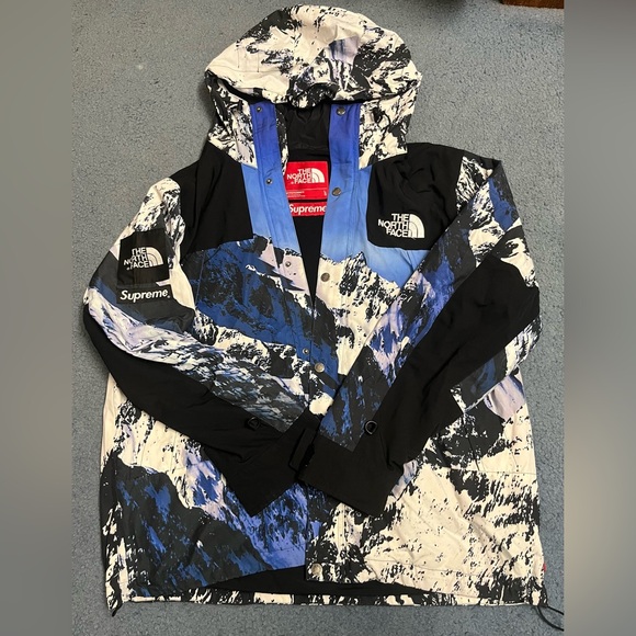 Supreme X The North Face Mountain Jacket Blue/White/Black...